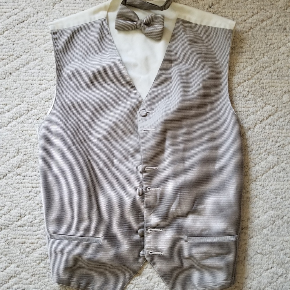 Matching vest and bowtie